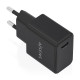 AISENS Cargador GaN USB-C PD3.0 1xUSB-C 20W, Negro